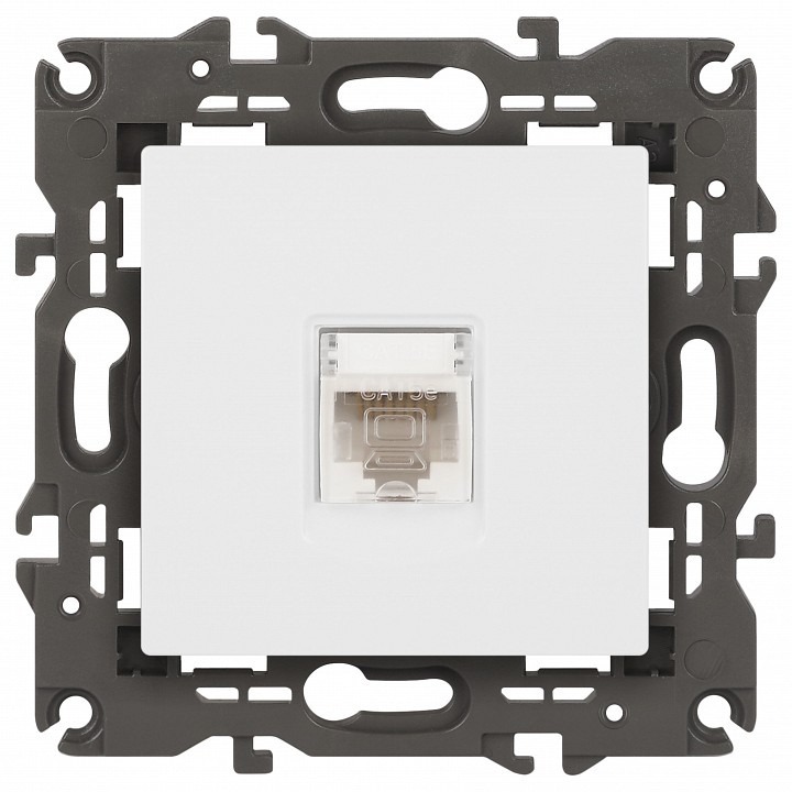 Фото Розетка Ethernet RJ-45 без рамки Эра Эра Elegance 14-3107-01М ER_B0065763 - интернет-магазин МегаТерем в Москве