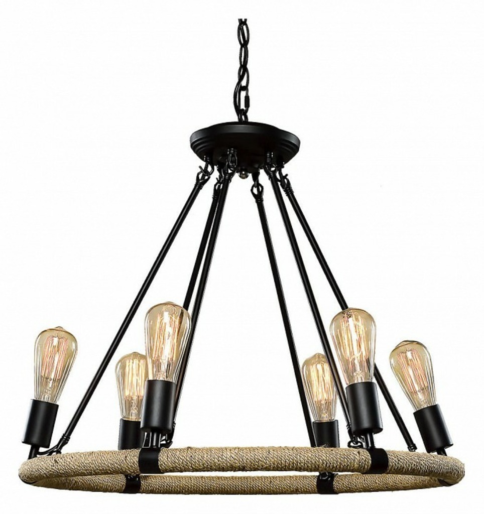 Фото Подвесная люстра Loft it Rope Filament LOFT1861/6 LF_LOFT1861_6 - интернет-магазин МегаТерем в Москве