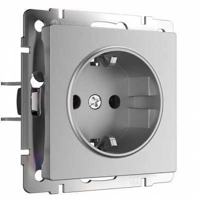 Розетка с заземлением и со шторкой, без рамки Werkel  W1171106 WRK_a050891