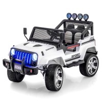Двухместный полноприводный электромобиль White Jeep 12V 2.4G (S2388-W)