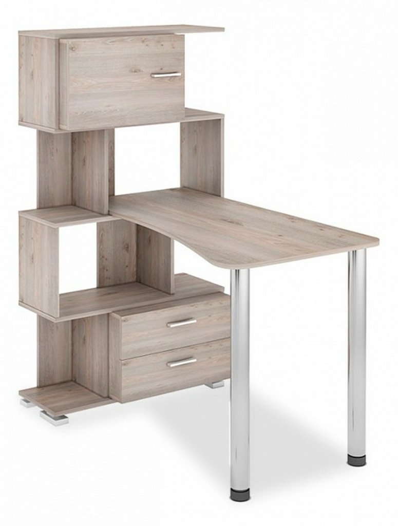 Фото Стол компьютерный Домино нельсон СЛ-5-4СТ-2+БД+БЯ MER_SL-5-4ST-2-BD-BYA_N - интернет-магазин МегаТерем в Москве