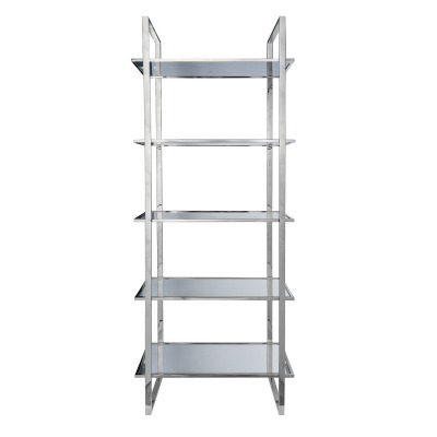 Стеллаж прозр.стекло/хром 8...