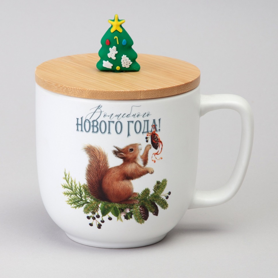 Фото Кружка lefard winter story 390мл с бамбуковой крышкой мал.уп.=6шт (756-467)  - интернет-магазин МегаТерем в Москве