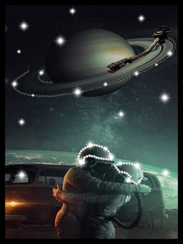 Фото Картина Космические чувства с кристаллами Swarovski (3341) - интернет-магазин МегаТерем в Москве