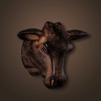 Голова быка 4094-R, металл, Bronze, ROOMERS FURNITURE