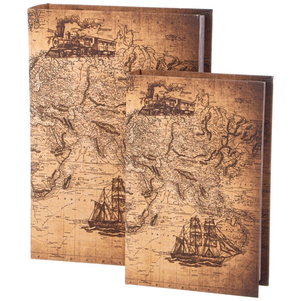 Фото Набор шкатулок-книжек из 2-х шт. 30х21х7/24х16х5 см Lefard (94-201) - интернет-магазин МегаТерем в Москве