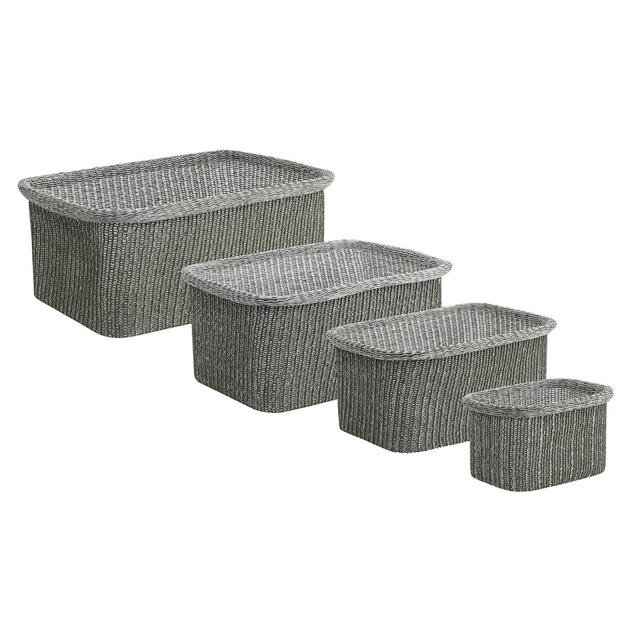 Фото Набор из 4-х корзин для хранения sustainable collection, оливковый (77686) - интернет-магазин МегаТерем в Москве