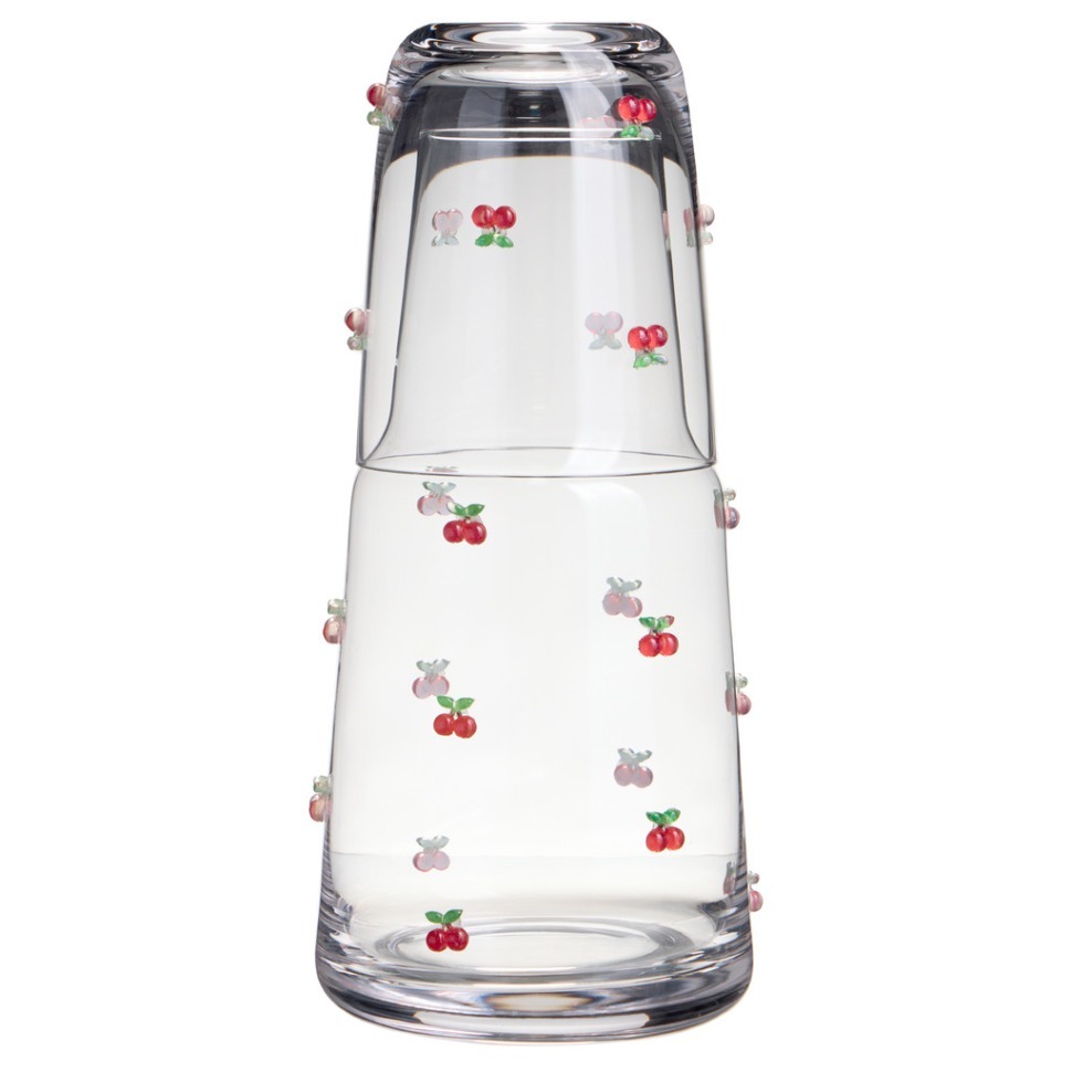 Фото Графин с крышкой-стаканом fruity cherry 890/330 мл Lefard (685-141) - интернет-магазин МегаТерем в Москве
