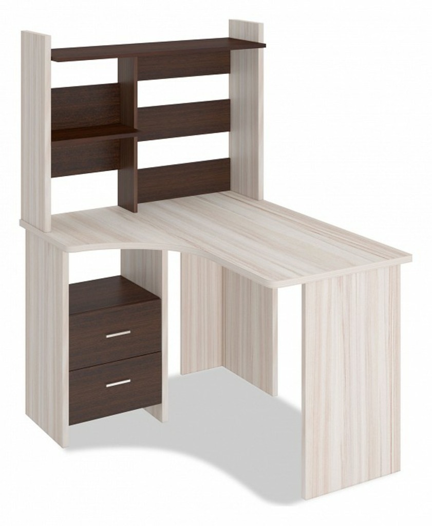 Фото Стол компьютерный Домино Лайт СКЛ-Угл120+НКЛ-100 MER_SKL-Ugl120_NKL-100_KV_LEV - интернет-магазин МегаТерем в Москве