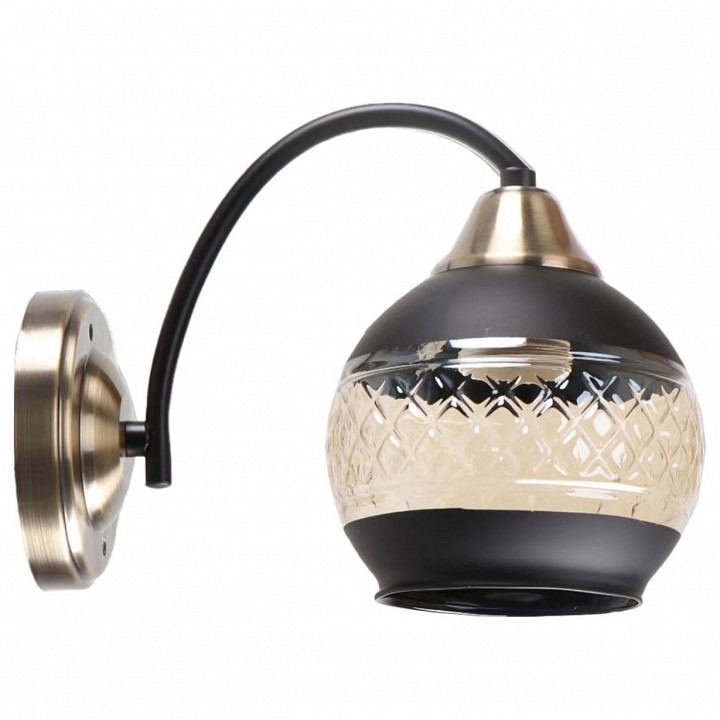 Фото Бра Imex MD.51851 MD.51851-1-W-BK+AB IMX_MD.51851-1-W-BK_AB - интернет-магазин МегаТерем в Москве