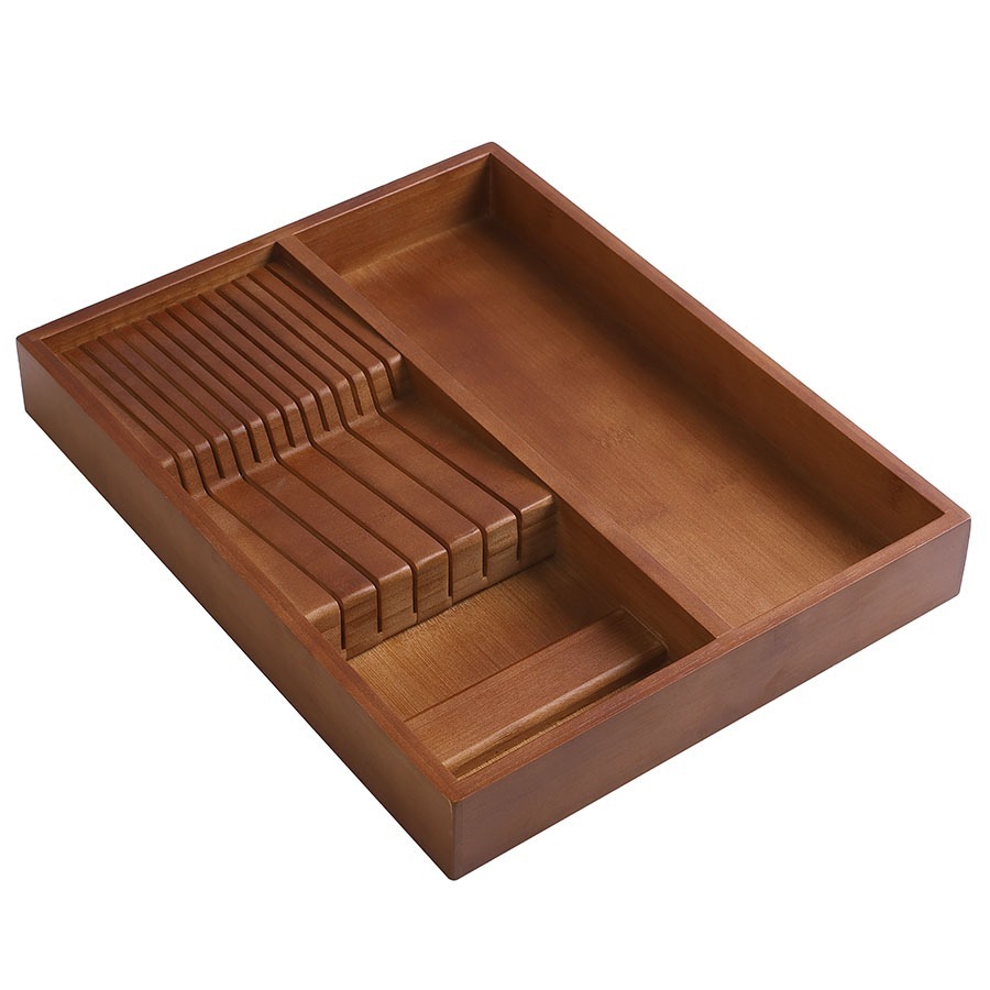 Фото Органайзер для столовых приборов с держателем для ножей bambox, 30х38 см (77061) - интернет-магазин МегаТерем в Москве