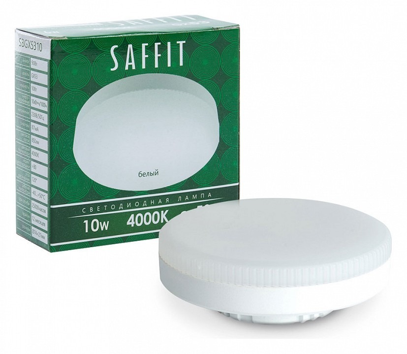 Фото Лампа светодиодная Feron Saffit SBGX5310 GX53 10Вт 4000K 55228 FE_55228 - интернет-магазин МегаТерем в Москве