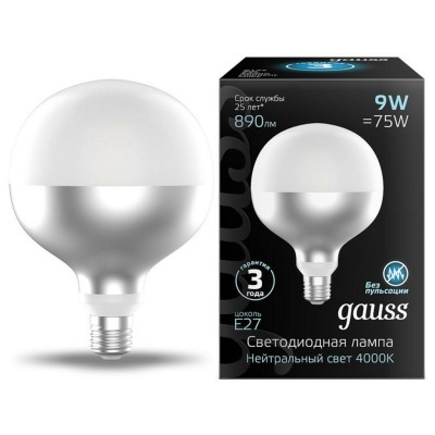 Лампа светодиодная Gauss Colored E27 9Вт 4100K 1014802209 GA_1014802209