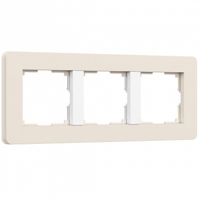 Рамка на 3 поста Werkel Split (айвори/белый, soft-touch) W0033066 WRK_a067256