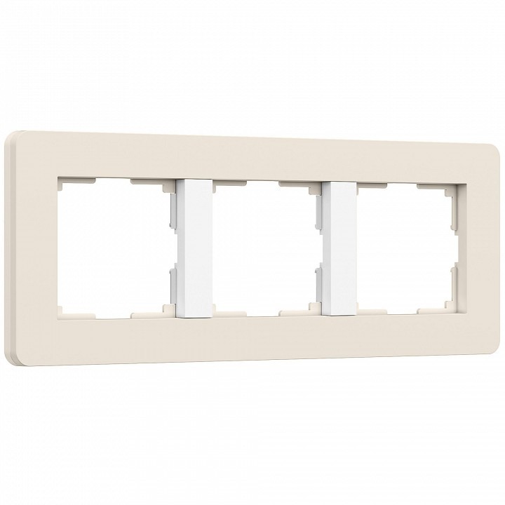 Фото Рамка на 3 поста Werkel Split (айвори/белый, soft-touch) W0033066 WRK_a067256 - интернет-магазин МегаТерем в Москве