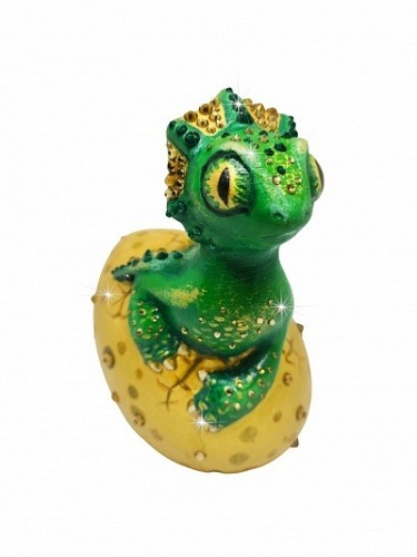 Фото Картина Зеленый дракон с кристаллами Swarovski (3037) - интернет-магазин МегаТерем в Москве