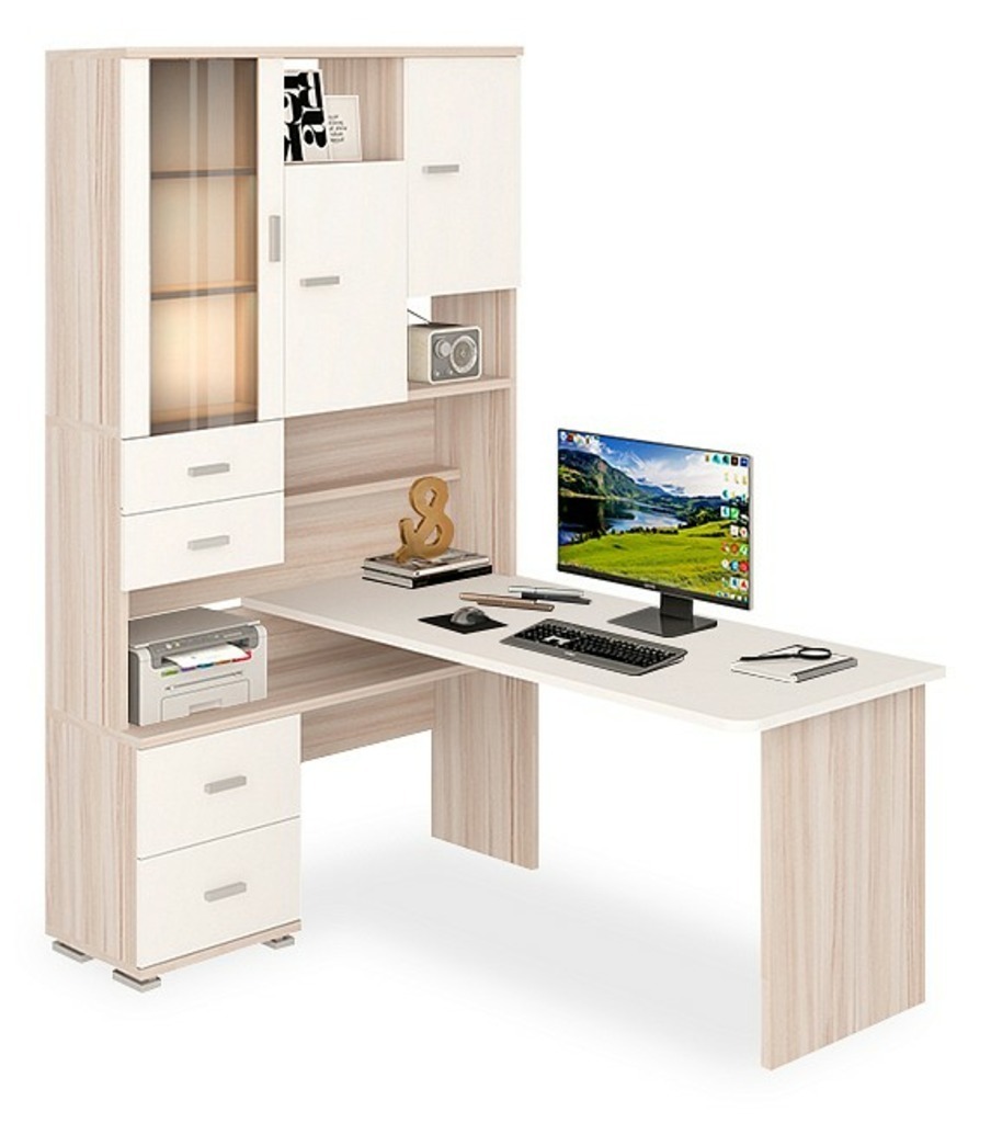 Фото Стол компьютерный Домино СР-620/160 MER_SR-620-160_KBEBE-LEV - интернет-магазин МегаТерем в Москве