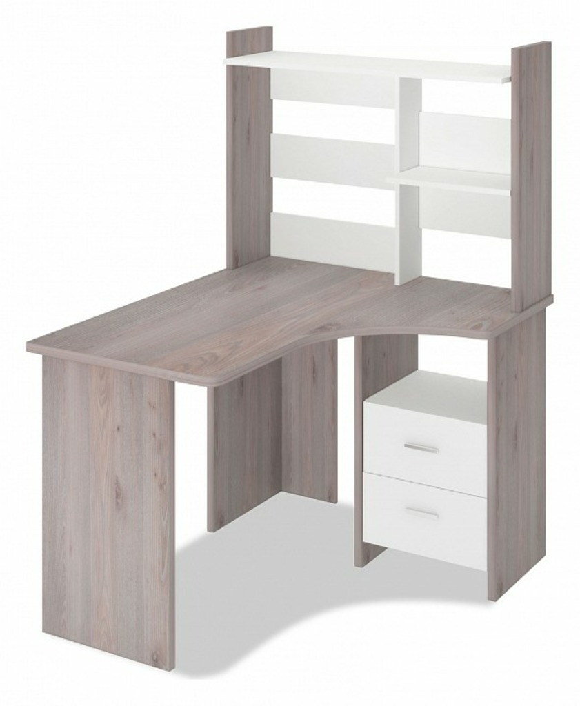 Фото Стол компьютерный Домино Лайт СКЛ-Угл120+НКЛ-100 MER_SKL-Ugl120_NKL-100_NBE_PRAV - интернет-магазин МегаТерем в Москве