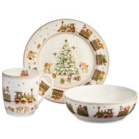 Набор посуды lefard "c новым годом" 3 пр.: салатник 800 мл, тарелка 19 см, кружка 400 мл (85-2086) 