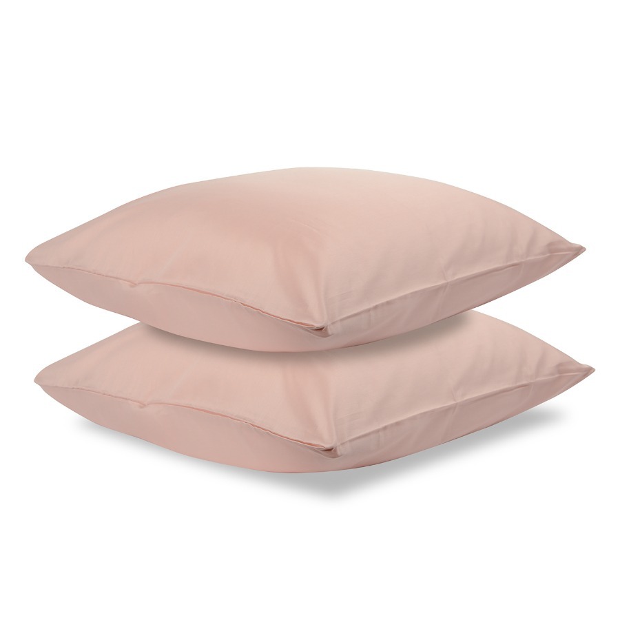 Фото Набор из двух наволочек из сатина цвета пыльной розы из коллекции essential, 70х70 см (66435) - интернет-магазин МегаТерем в Москве