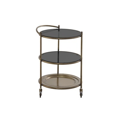 Стол 25192-72, 49, металл, стекло, brass antique, ROOMERS FURNITURE