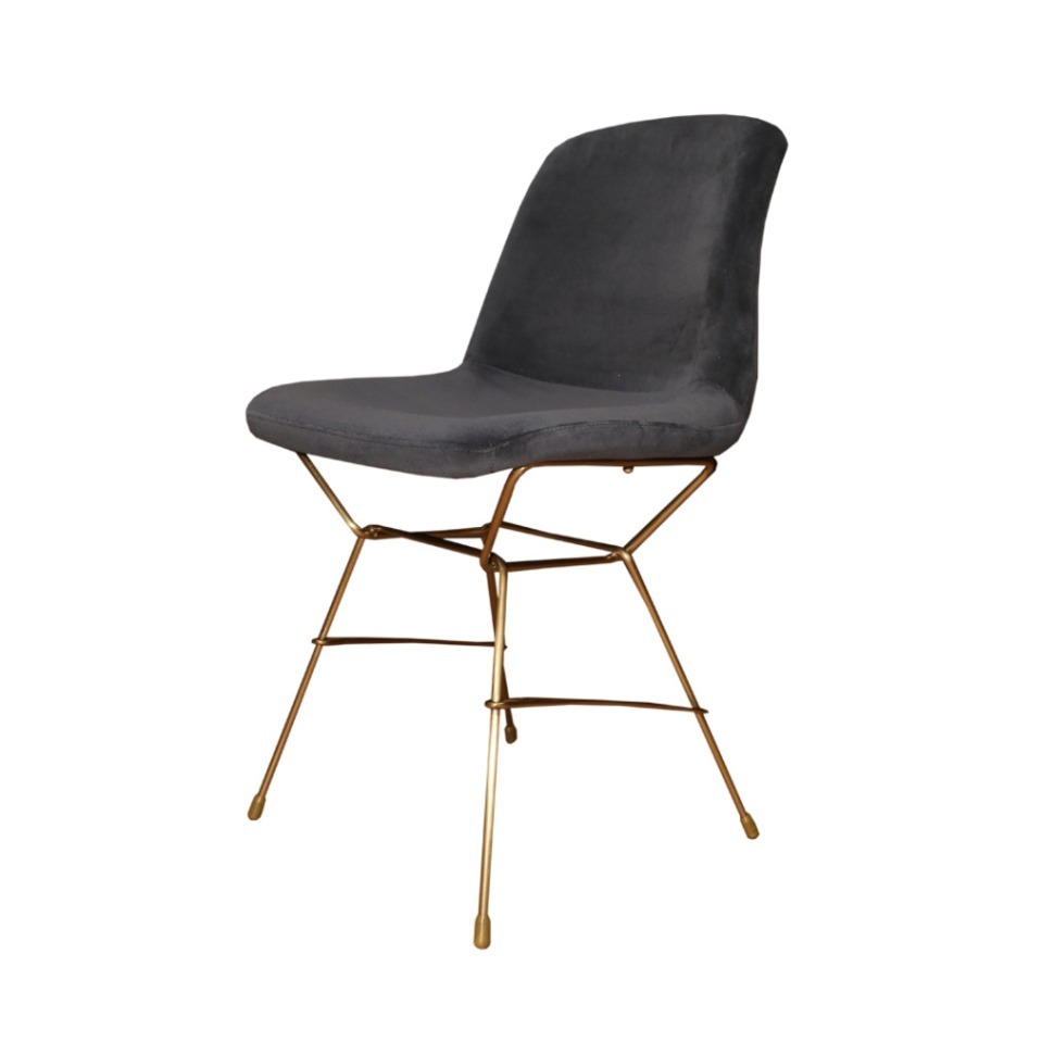 Фото Стул SC-3288HW/darkGrey, Каркас матовое золото, вельвет, dark grey, ROOMERS FURNITURE - интернет-магазин МегаТерем в Москве