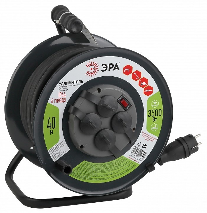 Фото Удлинитель Эра  RMx-4es-3x2.5-40m-IP44(KG) ER_B0043059 - интернет-магазин МегаТерем в Москве