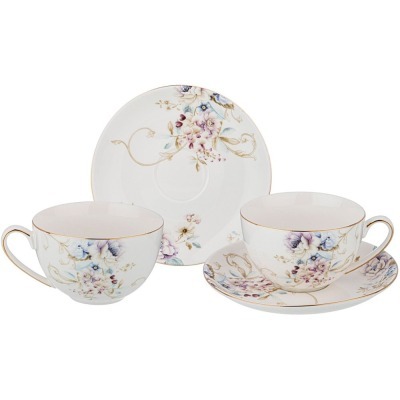 Чайный набор lefard "завтрак у короля" на 2 пер. 4 пр. 280 мл (590-302) 