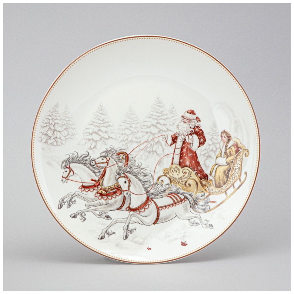 Фото Тарелка закусочная lefard морозко 20,5 см  (85-2036)  - интернет-магазин МегаТерем в Москве