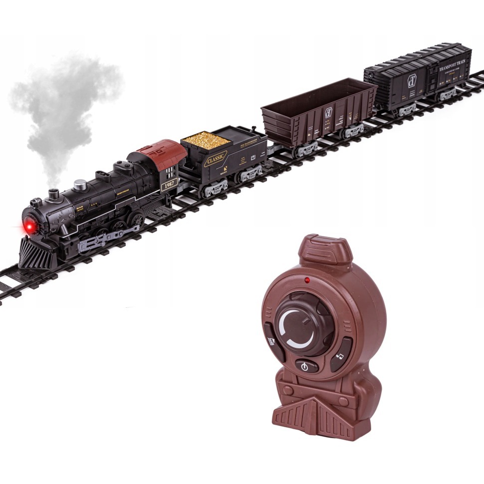 Фото Железная дорога Fenfa с паром на пульте управления, свет, звук (1613G) - интернет-магазин МегаТерем в Москве