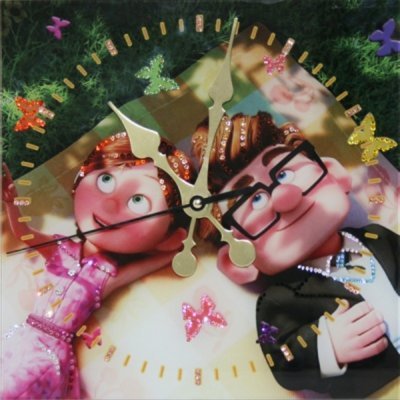 Картина Часы Бабочки в животе с кристаллами Swarovski (1655)