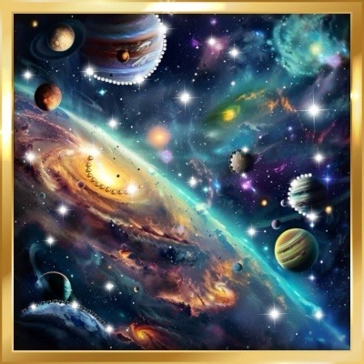 Фото Картина В танце млечного пути с кристаллами Swarovski (3342) - интернет-магазин МегаТерем в Москве