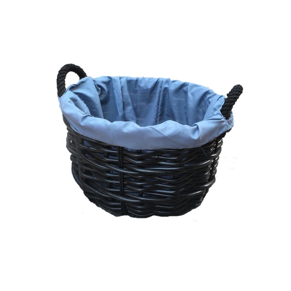 Фото Корзина TMD- Basket 60, Ротанг, Black, ROOMERS FURNITURE - интернет-магазин МегаТерем в Москве