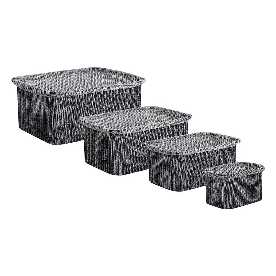 Фото Набор из 4-х корзин для хранения sustainable collection, черный (77687) - интернет-магазин МегаТерем в Москве
