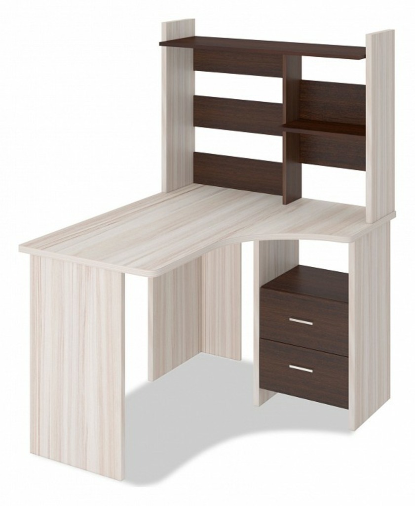 Фото Стол компьютерный Домино Лайт СКЛ-Угл120+НКЛ-100 MER_SKL-Ugl120_NKL-100_KV_PRAV - интернет-магазин МегаТерем в Москве