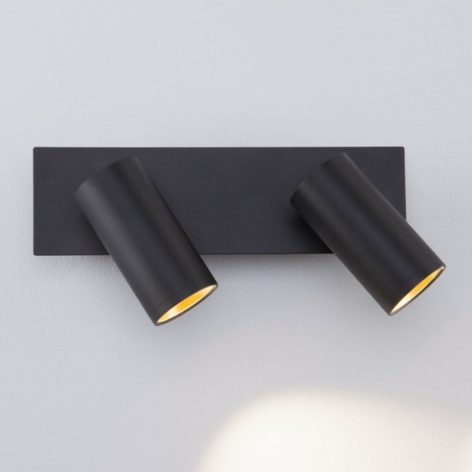 Фото Бра Eurosvet Fleur 20066/2 LED черный/золото EV_85108 - интернет-магазин МегаТерем в Москве