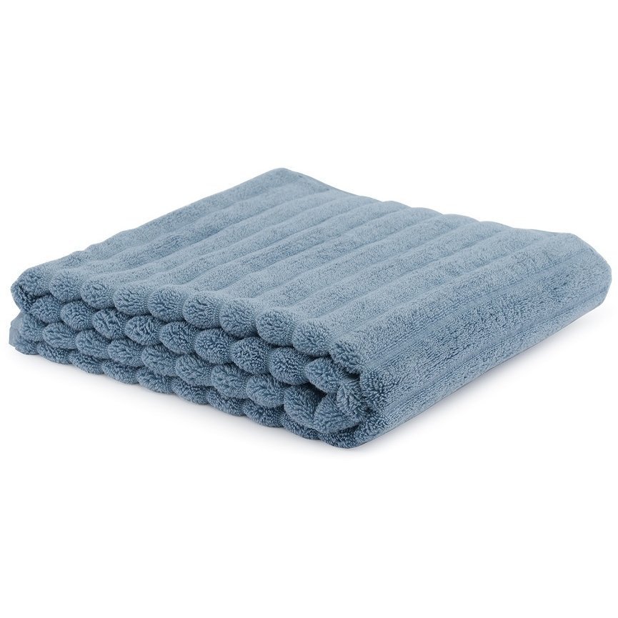 Фото Полотенце банное waves джинсово-синего цвета из коллекции essential, 70х140 см (70639) - интернет-магазин МегаТерем в Москве