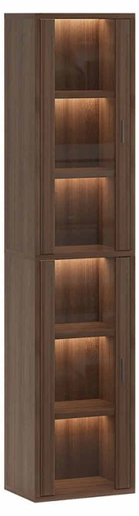 Фото Шкаф-витрина Домино СУ(ш1в2)+2ФС MER_SUsh1v2-2FS-SH-shamoni-CH - интернет-магазин МегаТерем в Москве