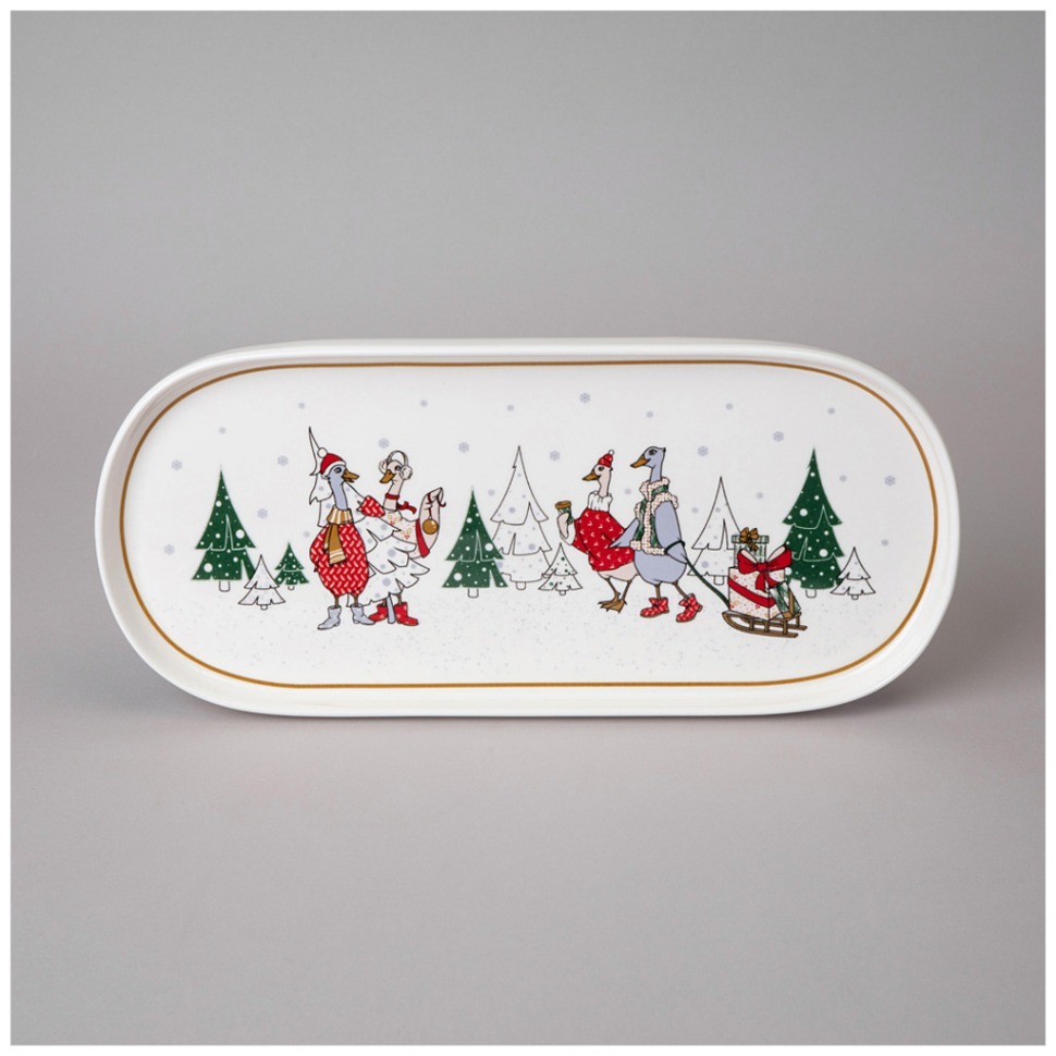 Фото Блюдо овальное lefard family christmas 34*14,5 см (425-211)  - интернет-магазин МегаТерем в Москве