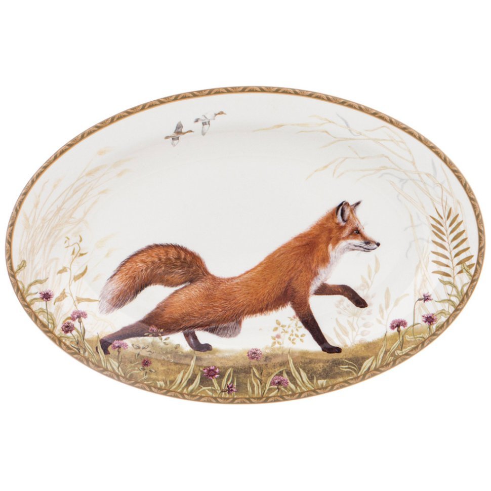 Фото Блюдо овальное lefard охота 26,5 см (415-2219)  - интернет-магазин МегаТерем в Москве