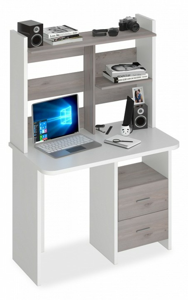 Фото Стол компьютерный Домино Lite СКЛ-Прям100Р+НКЛ-100 MER_SKL-Pryam100R-NKL-100_BEN - интернет-магазин МегаТерем в Москве