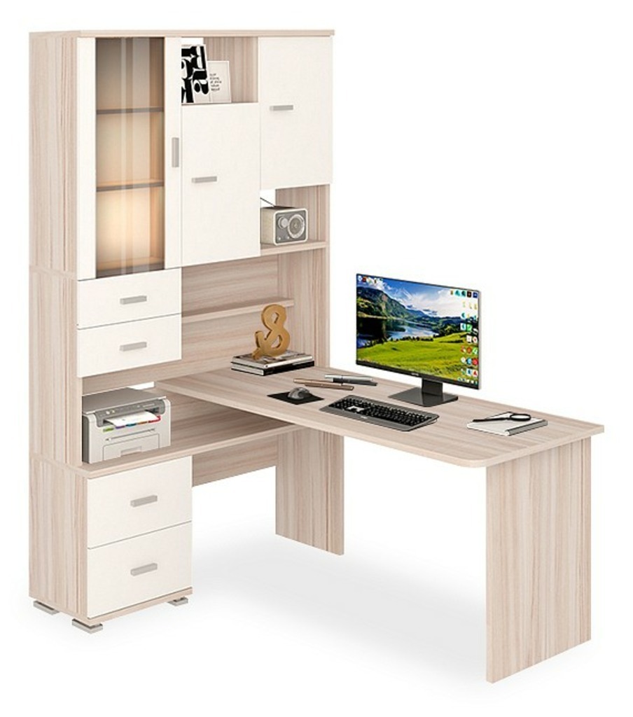 Фото Стол компьютерный Домино СР-620/160 MER_SR-620-160_KBEK-LEV - интернет-магазин МегаТерем в Москве