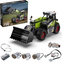 Конструктор Double E Cada Technics бульдозер-погрузчик (1469 деталей, пульт, электропривод) (C61051W)