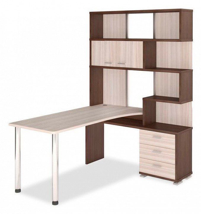 Фото Стол компьютерный Домино СР-420/170 ШКК-Ч-ПРАВ MER_SR-420_170_SHKK-CH-PRAV - интернет-магазин МегаТерем в Москве