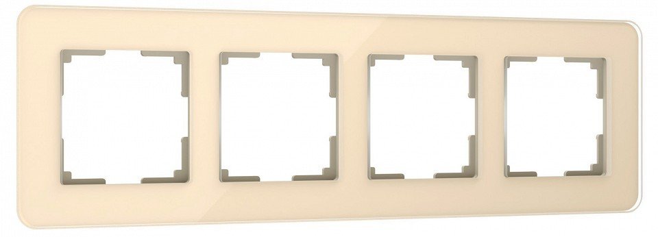 Фото Рамка на 4 поста Werkel Elite (айвори, стекло) W0042443 WRK_a057885 - интернет-магазин МегаТерем в Москве