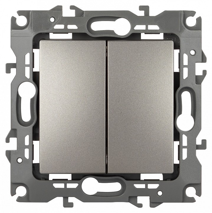 Фото Переключатель двухклавишный без рамки Эра Эра 12 12-1112-16 ER_B0065693 - интернет-магазин МегаТерем в Москве