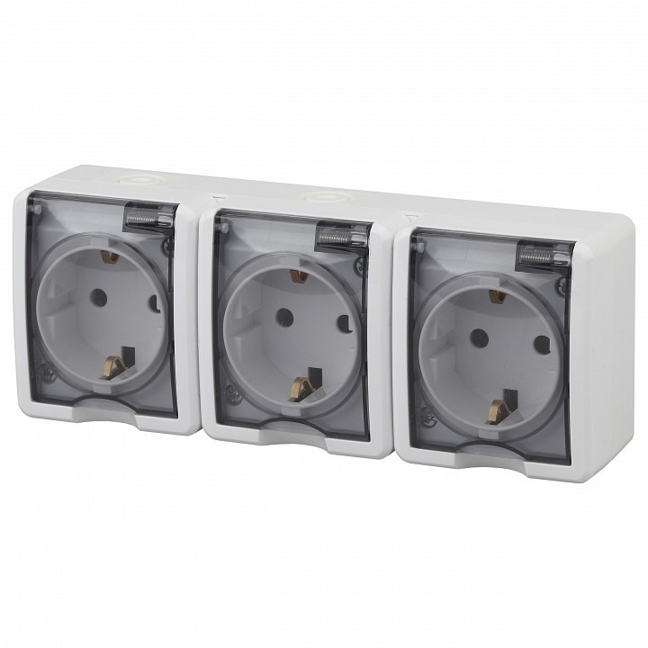 Фото Розетка четверная с заземлением с крышкой Эра Эра Эксперт 11-2405-01 ER_B0020720 - интернет-магазин МегаТерем в Москве