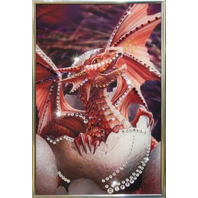 Картина Дракончик с кристаллами Swarovski (1098)