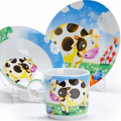 Детский набор посуды Корова...