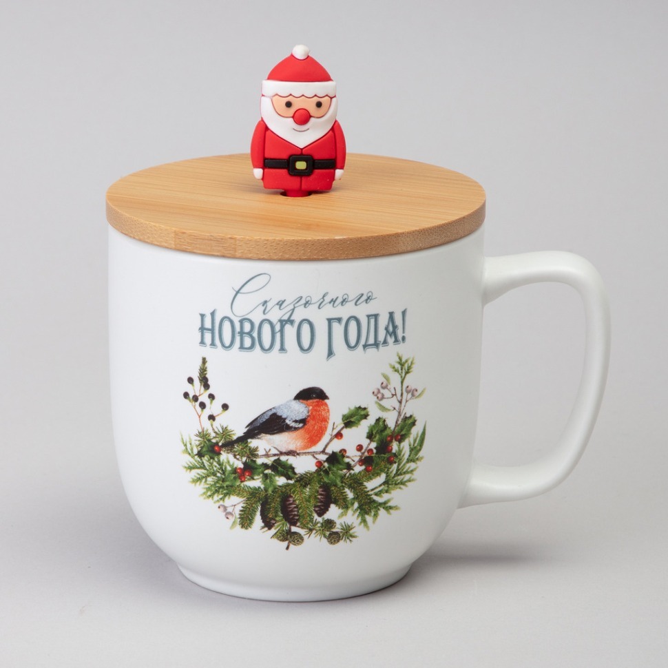 Фото Кружка lefard winter story 390мл с бамбуковой крышкой мал.уп.=6шт (756-469)  - интернет-магазин МегаТерем в Москве